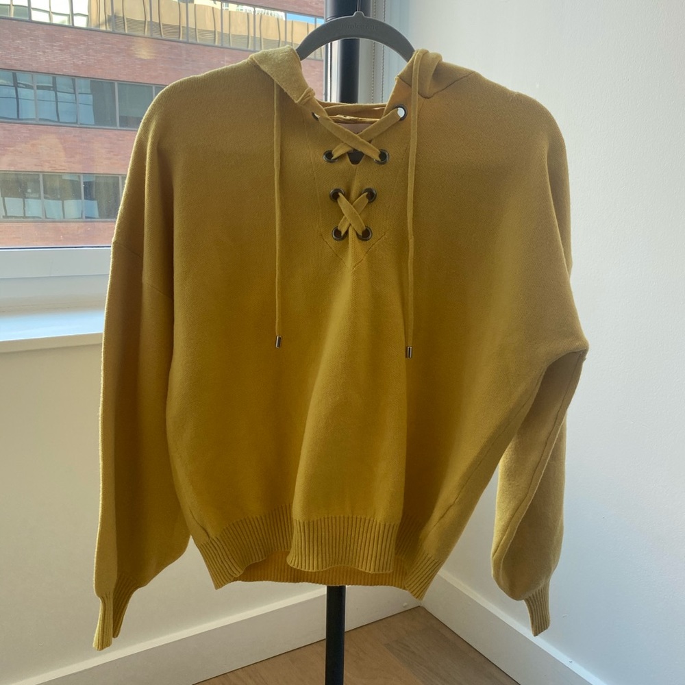 ⚡️SOLD⚡️ Philosophy Lace Up Sweater - Picture 1 of 4